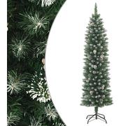 vidaXL Sapin de Noel artificiel mince avec support 150 cm PVC