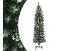 vidaXL Kunstkerstboom smal met standaard 210 cm PVC345167 Vert G
