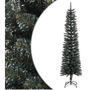vidaXL Sapin de Noël artificiel mince avec support Vert 180 cm PVC345185