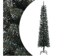 Kunstkerstboom met standaard smal 240 cm PVC groen345187