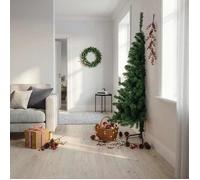 vidaXL Sapin de Noël artificiel moitié avec support Vert 180 cm PVC