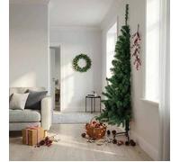 vidaXL Sapin de Noël artificiel moitié avec support vert 210 cm en PVC