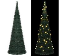vidaXL Sapin de Noël Artificiel Pré-éclairé avec Guirlandes, Arbre de Noël avec LED, Décoration de Vacances, Ornement de 321524