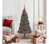 vidaXL Sapin de Noël artificiel pré-éclairé avec set de boules 120 cm