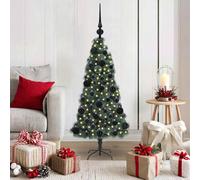vidaXL Sapin de Noël artificiel pré-éclairé avec set de boules 120 cm