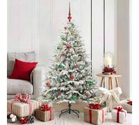 vidaXL Sapin de Noël artificiel pré-éclairé avec set de boules Vert