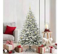vidaXL Sapin de Noël artificiel pré-éclairé avec set de boules Vert