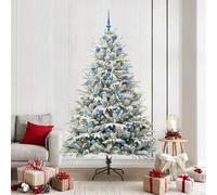vidaXL Sapin de Noël artificiel pré-éclairé avec set de boules Vert