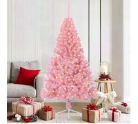 vidaXL Sapin de Noël artificiel pré-éclairé Rose 180 cm PVC 3397072
