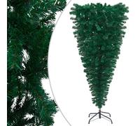 vidaXL Sapin de Noel artificiel renversé avec support Vert 240 cm Vert