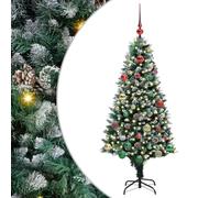 vidaXL Sapin de Noël Artificiel Vert 150 cm PVC, Acier et Plastique, Arbre Moderne et Festif pour Salon, déco Durable pour Les fêtes, Ornement saisonnier, affichez l'esprit de Noël