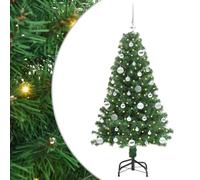 vidaXL Sapin de Noël Artificiel Vert 150 cm PVC, Acier et Plastique, Salon, Guirlande Lumineuse Durable, déco USB Moderne, Ambiance Festive pour événements intérieurs et extérieurs
