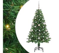 vidaXL Sapin de Noël Artificiel Vert 150 cm PVC, Acier et Plastique, Salon, Guirlande Lumineuse Durable, déco USB Moderne, Ambiance Festive pour événements intérieurs et extérieurs