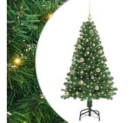 vidaXL Sapin de Noël Artificiel Vert 150 cm PVC, Acier et Plastique, Salon, Guirlande Lumineuse Durable, déco USB Moderne, Ambiance Festive pour événements intérieurs et extérieurs