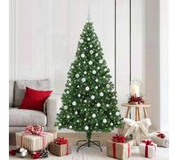 vidaXL Sapin de Noël Artificiel Vert 180 cm PVC, Acier et Plastique, Salon, Guirlande Lumineuse Durable, déco USB Moderne, Ambiance Festive pour événements intérieurs et extérieurs