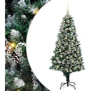 vidaXL Sapin de Noël Artificiel Vert 180 cm PVC, Acier et Plastique, Arbre Moderne et Festif pour Salon, déco Durable pour Les fêtes, Ornement saisonnier, affichez l'esprit de Noël
