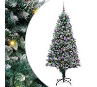 vidaXL Sapin de Noël Artificiel Vert 180 cm PVC, Acier et Plastique, Arbre Moderne et Festif pour Salon, déco Durable pour Les fêtes, Ornement saisonnier, affichez l'esprit de Noël