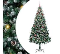 vidaXL Sapin de Noël Artificiel Vert 210 cm PVC, Acier et Plastique, Arbre Moderne et Festif pour Salon, déco Durable pour Les fêtes, Ornement saisonnier, affichez l'esprit de Noël