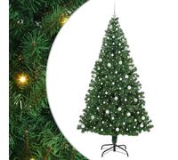 vidaXL Sapin de Noël Artificiel Vert 240 cm PVC, Acier et Plastique, Salon, Guirlande Lumineuse Durable, déco USB Moderne, Ambiance Festive pour événements intérieurs et extérieurs