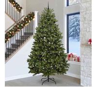 vidaXL Sapin de Noël artificiel Vert 300 cm PVC et métal, Arbre de Noël minimaliste, lumineux à LED, déco saisonnière 3395722