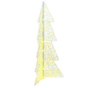 vidaXL Sapin de Noël avec 100 LED Blanc Chaud 120 cm Acrylique, Salon, déco Moderne, lumières de Noël, LED décoratives, Ambiance Festive, Ornement, lumière USB, Accent Maison