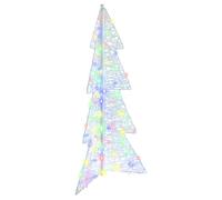 vidaXL Sapin de Noël avec 100 LED Multicolore 120 cm Acrylique, Salon, déco Moderne, lumières de Noël, LED décoratives, Ambiance Festive, Ornement, lumière USB, Accent Maison