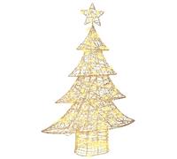 Vidaxl Sapin De Noël Avec 120 Led Blanc Chaud 120 Cm Pet