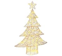 Vidaxl Sapin De Noël Avec 120 Led Blanc Chaud 120 Cm Pet