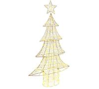 Vidaxl Sapin De Noël Avec 160 Led Blanc Chaud 150 Cm Pet