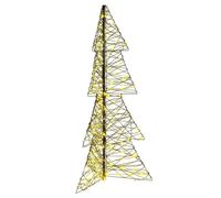 vidaXL Sapin de Noël avec 160 LED Blanc Chaud 150 cm Rotin, Salon, déco Moderne de Noël, Accents festifs, Ambiance chaleureuse, éclairage Joyeux, décor d'événements