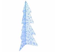 vidaXL Sapin de Noël avec 160 LED Bleu 150 cm Acrylique, Salon, déco Moderne, lumières de Noël, LED décoratives, Ambiance Festive, Ornement, lumière USB, Accent Maison