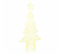 vidaXL Sapin de Noël avec 240 LED Blanc Chaud 180 cm Acrylique, Salon, Décor de Noël Moderne et Durable avec lumières festives, Ornements saisonniers, Accessoires intérieurs USB
