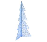 vidaXL Sapin de Noël avec 240 LED Bleu 180 cm Acrylique, Salon, déco Moderne, lumières de Noël, LED décoratives, Ambiance Festive, Ornement, lumière USB, Accent Maison