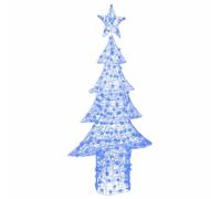 vidaXL Sapin de Noël avec 240 LED Bleu 180 cm Acrylique, Salon, Décor de Noël Moderne et Durable avec lumières festives, Ornements saisonniers, Accessoires intérieurs USB