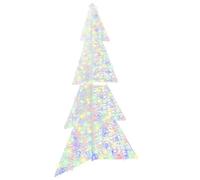 vidaXL Sapin de Noël avec 240 LED Multicolore 180 cm Acrylique, Salon, déco Moderne, lumières de Noël, LED décoratives, Ambiance Festive, Ornement, lumière USB, Accent Maison