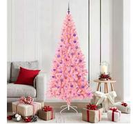 vidaXL Sapin de Noël avec 300 LED avec support Rose 180 cm PVC, Salon, Arbre de Noël moderne, Décor saisonnier, Ornement 3396435