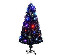 vidaXL Sapin de Noël avec éclairage et support 150 cm fibre de verre