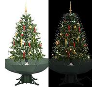 vidaXL Arbre de Noël Neigeux avec Base de Parapluie Sapin de Noël Artificiel Arbre Décoration de Noël Salon Salle de Séjour 284333