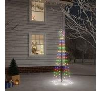 vidaXL Sapin de Noël avec piquet Coloré 108 LED 180 cm