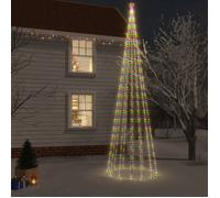 vidaXL Sapin de Noël avec piquet 1134 LED Colorées 800 cm