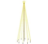 vidaXL Sapin de Noël avec piquet Blanc chaud 310 LED 300 cm