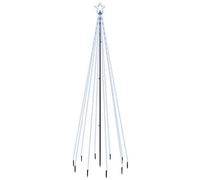 vidaXL Sapin de Noël avec piquet Blanc froid 310 LED 300 cm