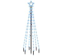 vidaXL Sapin de Noël avec piquet Bleu 108 LED 180 cm