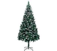 Sapin de Noël avec Pommes de Pin et Neige Blanche 180 cm Arbre Maison vidaXL