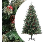Kerstboom met dennenappels 195 cm PVC en PE groen340527