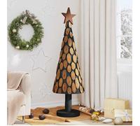 vidaXL Sapin de Noël avec support Marron 150 cm Bois de teck solide 42017946