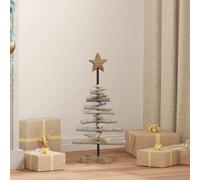 Vidaxl Sapin De Noël Avec Support Marron 60 Cm Bois De Teck Solide