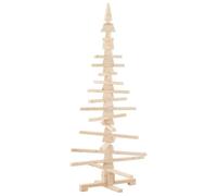 vidaXL Sapin de Noël en Bois pour décoration 150 cm Bois de pin Massif