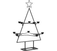 vidaXL Sapin de Noël en métal à décorer Noir 75 cm