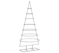 vidaXL Sapin de Noël en métal noir pour décoration extérieure - Support moderne pour sapin de Noël artificiel